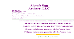 Desktop Screenshot of alcrafteggartistry.com